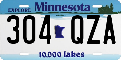 MN license plate 304QZA