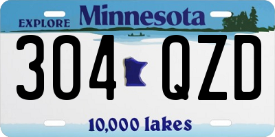 MN license plate 304QZD