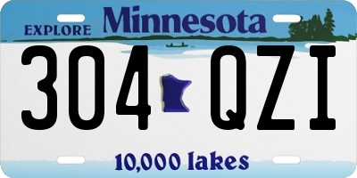 MN license plate 304QZI
