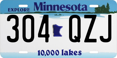 MN license plate 304QZJ