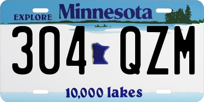 MN license plate 304QZM