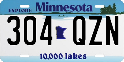 MN license plate 304QZN