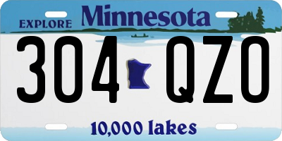 MN license plate 304QZO