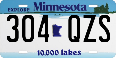 MN license plate 304QZS