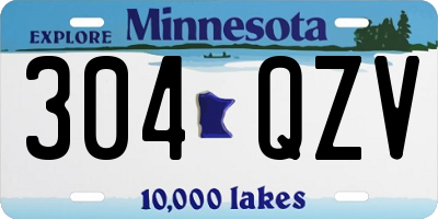 MN license plate 304QZV