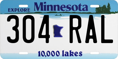 MN license plate 304RAL