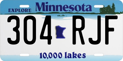 MN license plate 304RJF