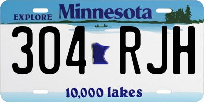 MN license plate 304RJH