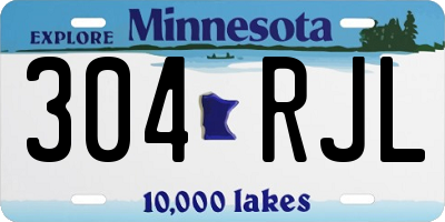 MN license plate 304RJL