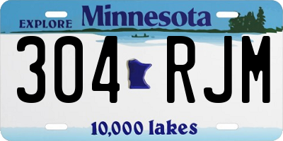 MN license plate 304RJM