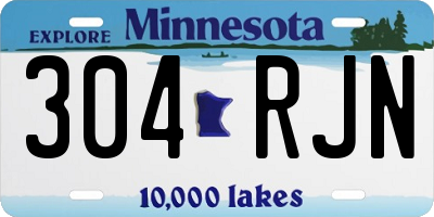 MN license plate 304RJN