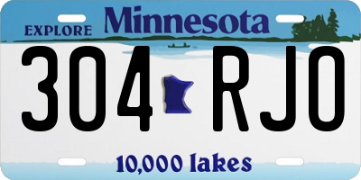 MN license plate 304RJO