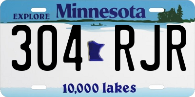 MN license plate 304RJR
