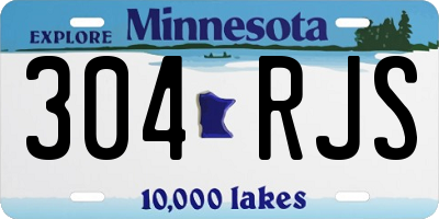 MN license plate 304RJS
