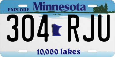 MN license plate 304RJU