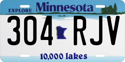 MN license plate 304RJV