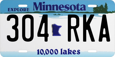 MN license plate 304RKA