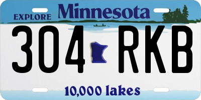 MN license plate 304RKB