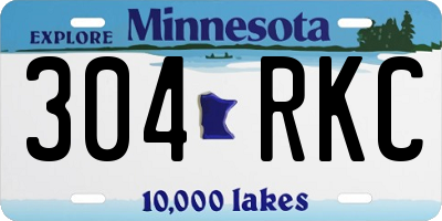MN license plate 304RKC