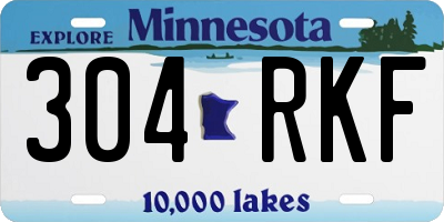 MN license plate 304RKF