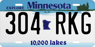 MN license plate 304RKG
