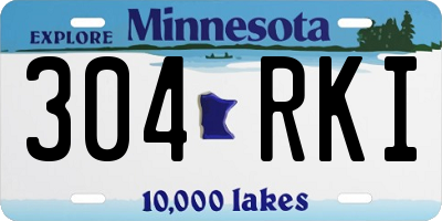 MN license plate 304RKI