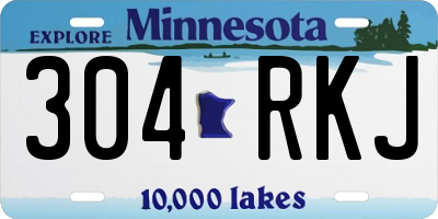 MN license plate 304RKJ