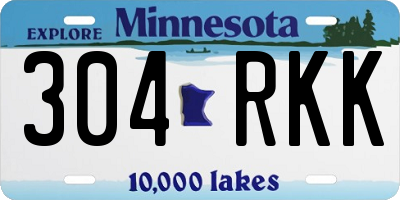MN license plate 304RKK