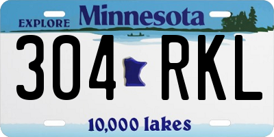 MN license plate 304RKL
