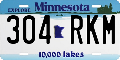 MN license plate 304RKM