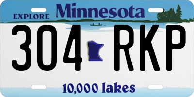 MN license plate 304RKP