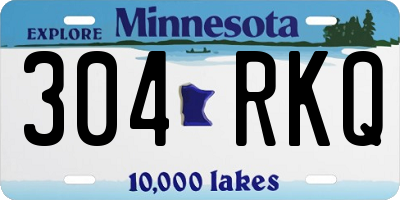 MN license plate 304RKQ