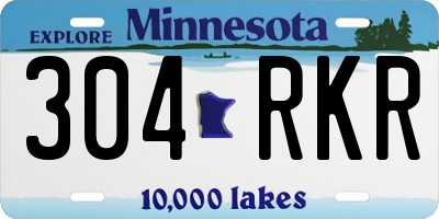MN license plate 304RKR