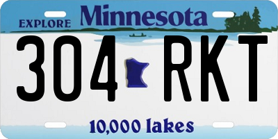 MN license plate 304RKT