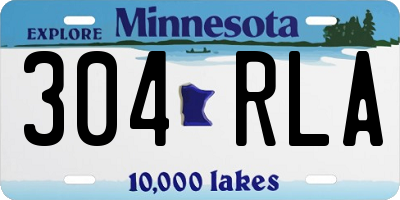 MN license plate 304RLA