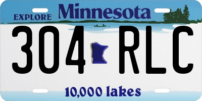 MN license plate 304RLC
