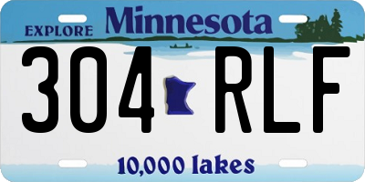 MN license plate 304RLF