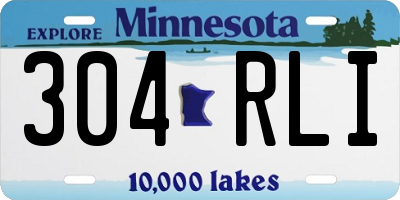 MN license plate 304RLI