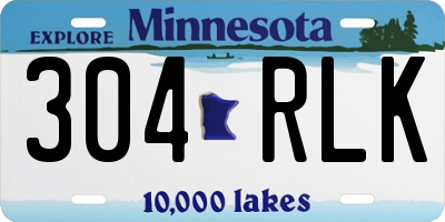 MN license plate 304RLK