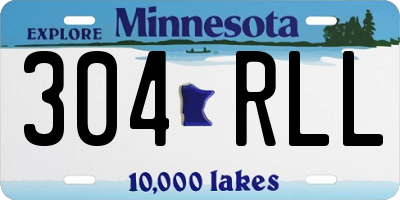 MN license plate 304RLL