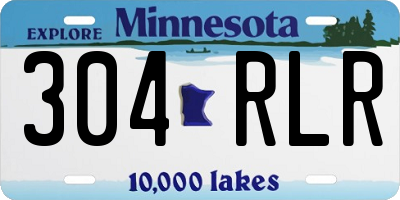 MN license plate 304RLR
