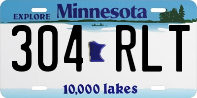 MN license plate 304RLT