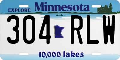 MN license plate 304RLW