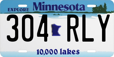 MN license plate 304RLY