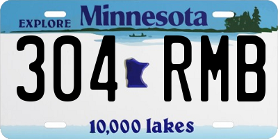 MN license plate 304RMB