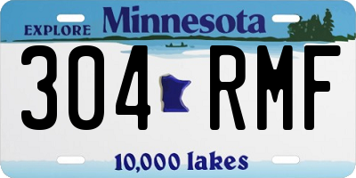 MN license plate 304RMF