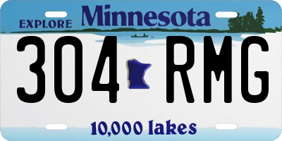 MN license plate 304RMG