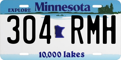 MN license plate 304RMH
