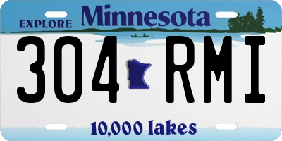 MN license plate 304RMI