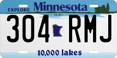 MN license plate 304RMJ
